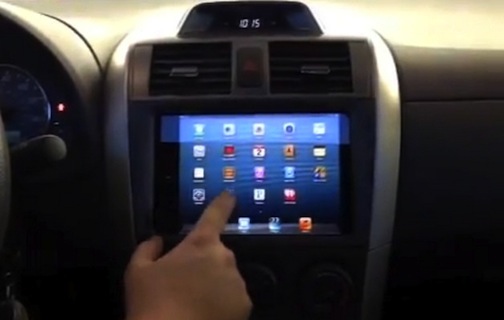 iPad Mini in car