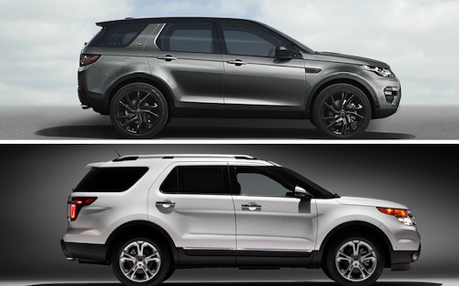  Land Rover Discovery Sport vs.  ford explorador